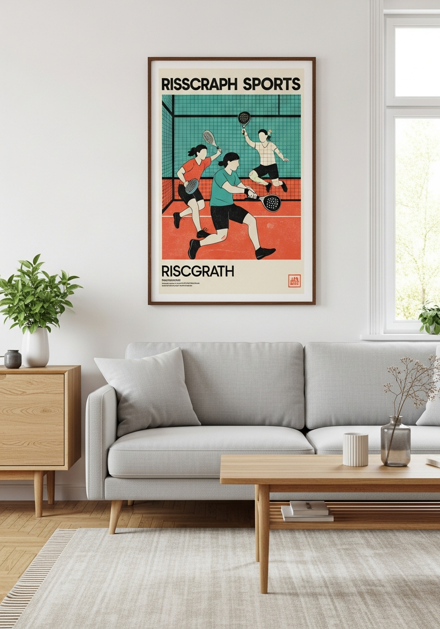 Sous les spots · Padel Art Print